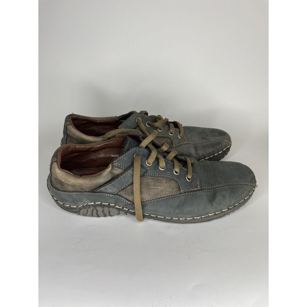 Lassen Shoes Lace Up Casual Sneakers Men Size 10M Gray Brown Comfy